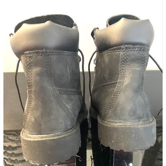 Timberland Premium Junior Waterproof Black Nubuck Boots - Size 6 Medium - Picture 8 of 11